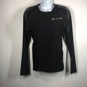 Firstar black long sleeve compression top small